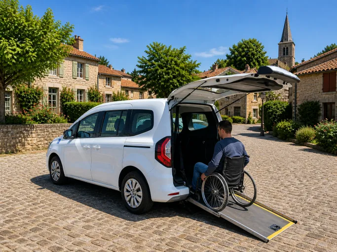 Gamme de v&eacute;hicules am&eacute;nag&eacute;s TPMR 1 fauteuil roulant